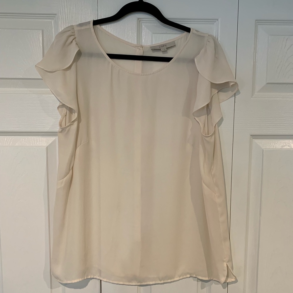 Cream Blouse (Loft)